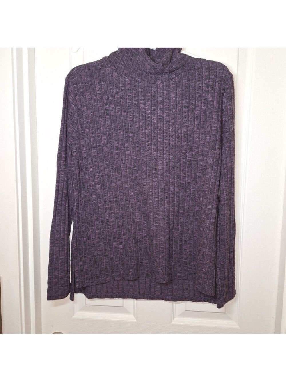 Purple Turtleneck Top Womens